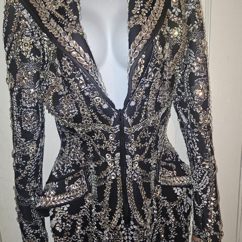 Embellished Black and Silver Jacket